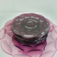 Стъклени чинии цветно лилаво стъкло, снимка 9 - Антикварни и старинни предмети - 27012145