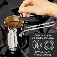 Елегантен дизайн джезве за кафе от висококачествена неръждаема стомана, снимка 1 - Други - 43613250