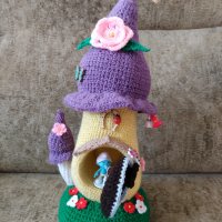 Плетена приказна Смърф къща детска играчка за подарък , снимка 1 - Други - 43580947