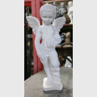Ангел от бетон градинска фигура в бял цвят, снимка 2 - Градински мебели, декорация  - 40694938