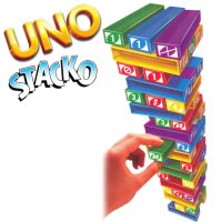 Jenga UNO Stacko | Блокчета УНО за строене. Eдна невероятна игра, снимка 3 - Образователни игри - 43764539