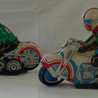Ретро детски метални играчки мотоциклети с механизъм Made in China 602 N26 употребявани, снимка 2 - Колекции - 37470554
