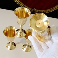 Бронзови чаши за ракия,многостен. , снимка 6 - Антикварни и старинни предмети - 38068388