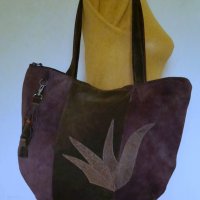 Дамска чанта от естествена кожа! Ръчна изработка!, снимка 5 - Чанти - 34810084