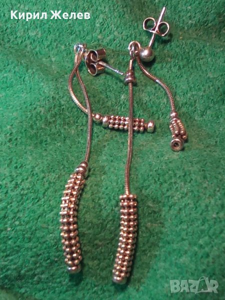 НЕЖНИ СРЕБЪРНИ ИТАЛИАНСКИ ФЕШЪН АРТ ОБЕЦИ СРЕБРО 925 ПРОБА 25416, снимка 1