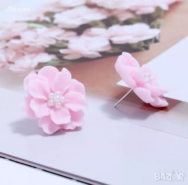 Обици - цвете, снимка 1