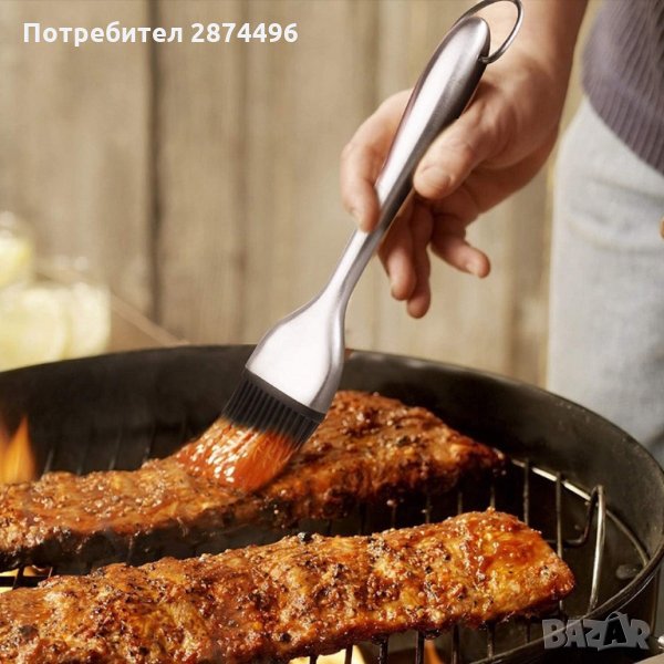 Домакинска силиконова четка със стоманена дръжка, снимка 1