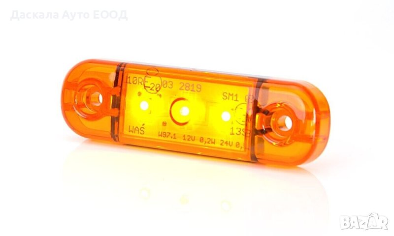 1бр. ЛЕД LED габарити с 3 диода 12-24V , 3 цвята , Полша, снимка 1