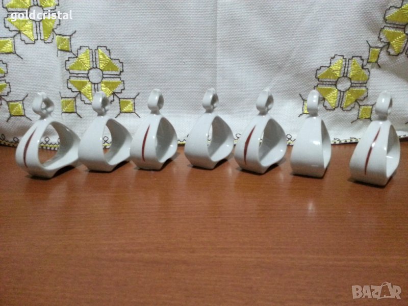 Стар български порцелан пръстени за салфетки , снимка 1
