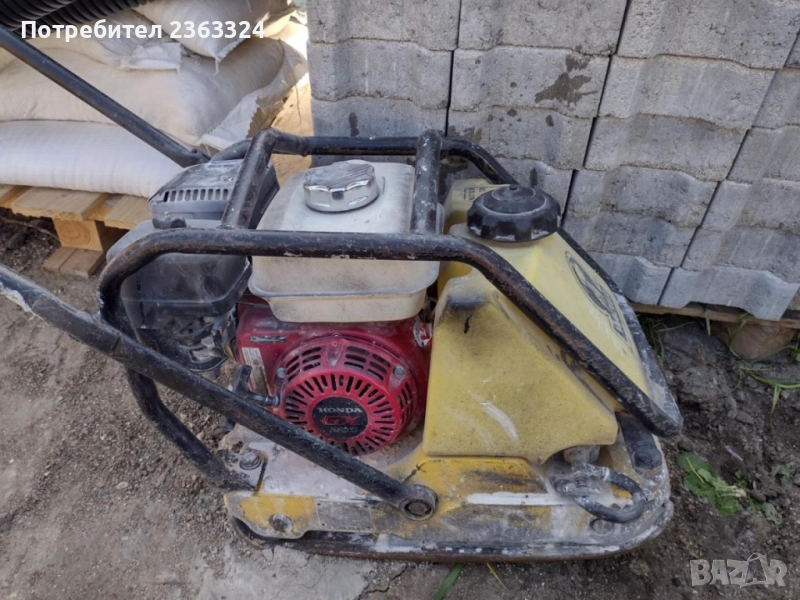 Wacker Трамбовка за павета, вибро плоча 92 kg. Двигател Honda GX160, снимка 1
