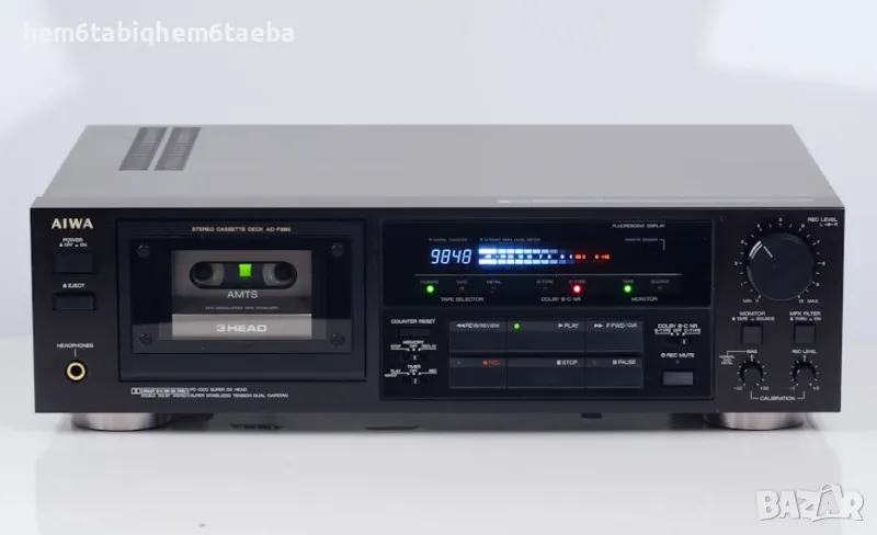 За Aiwa AD-F 880 и AD-F 700 касетни декове  - обучено дистанционно управление., снимка 1