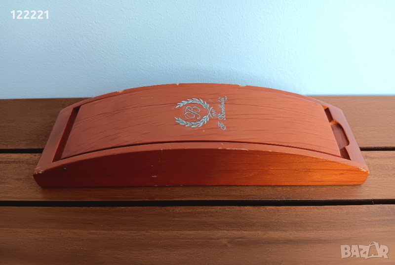 Ретро дървена кутия за моливи/писалки, снимка 1