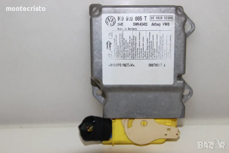 Централа airbag VW Golf 5 (2004-2008г.) 1K0909605T / 1K0 909 605 T / 5WK43412, снимка 1