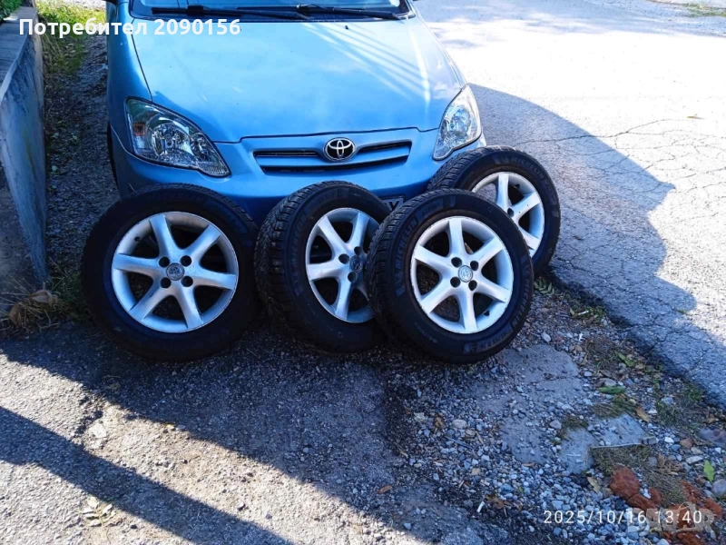 Гуми зимни 195/65/1 5 с джанти за Тойота, снимка 1