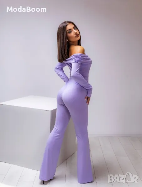 💟Лилав елегантен дамски гащеризон💟, снимка 1