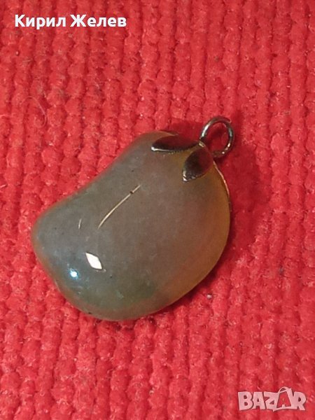 СТАР СКЪПОЦЕНЕН АРТ НУВО СРЕБЪРЕН РЕТРО ВИНТИДЖ МЕДАЛЬОН ПОЛУСКЪПОЦЕНЕН КАМЪК 27235, снимка 1
