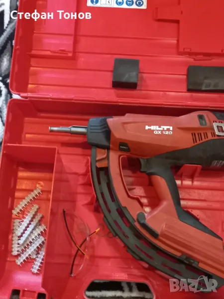 пистолет за пирони hilti gx120 с нова бутилка газ  и пирони за проба, снимка 1