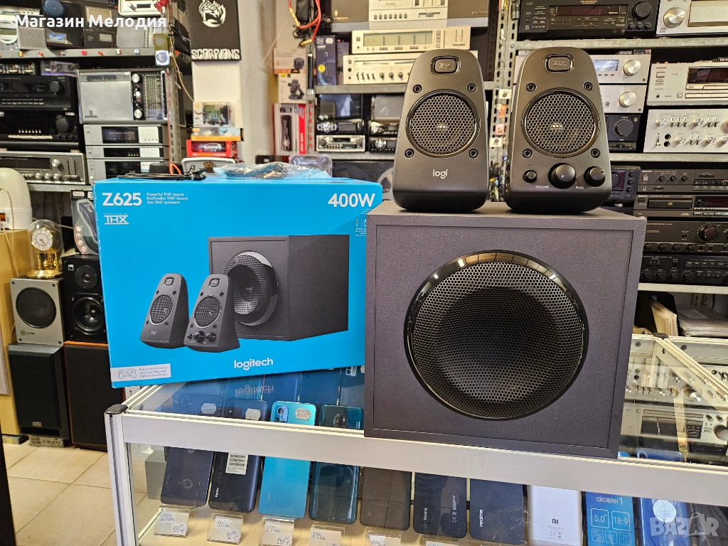 Компютърни колни с бас каса Logitech 2.1 Z625 POWERFUL THX SOUND Пълен комплект, само са тествани., снимка 1