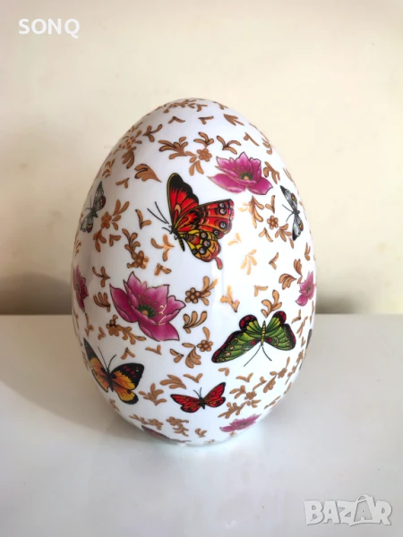 Прекрасно Колекционерско Голямо Порцеланово Яйце, снимка 1