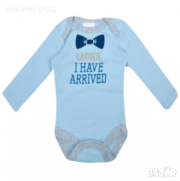Памучно боди, Ladies i have arrived, 0 - 3 м, Синьо, снимка 1