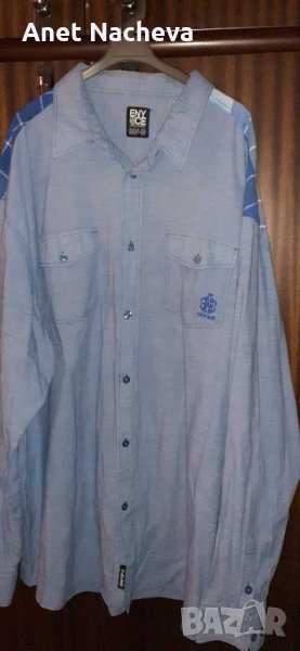  Мъжка риза рае, светло синя , снимка 1
