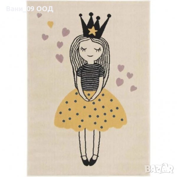 Детски килим "Момиче с корона", снимка 1