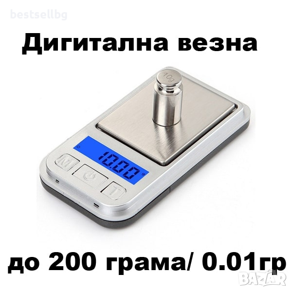 Мини точна електронна везна до 200 грама точност 0.01 за злато бижута, снимка 1