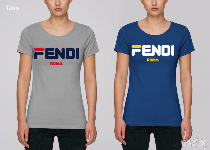  Дамска вталена тениска Fendi реплика 2 цвята и всички размери  , снимка 1