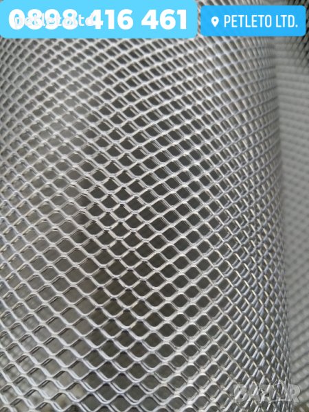 Фина метална мрежа, поцинкована, с отвор във форма на ромб 3 мм Х 3 мм / 50 см (цената е за 1 метър), снимка 1