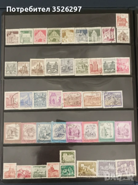 Колекция пощенски марки със 75 замъка и дворци., снимка 1