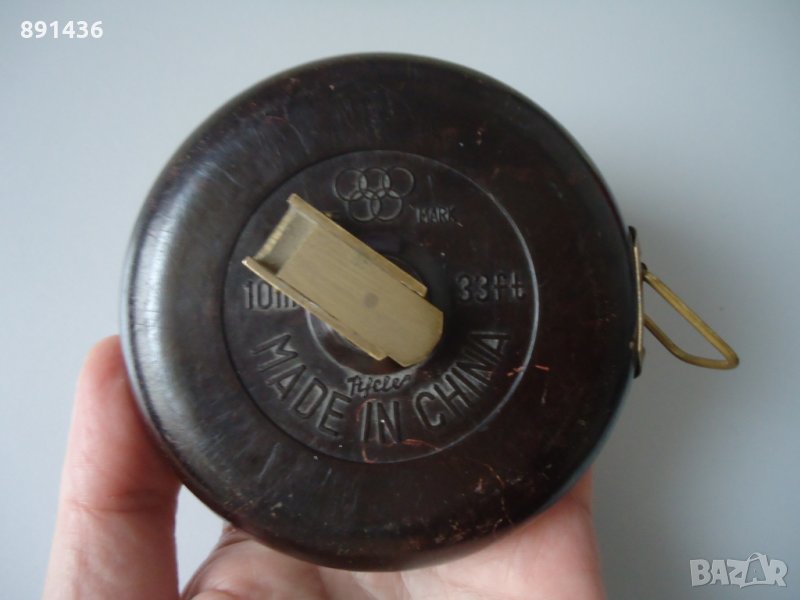 Стара ретро рулетка бакелит и месинг 10 м 33 фута, снимка 1