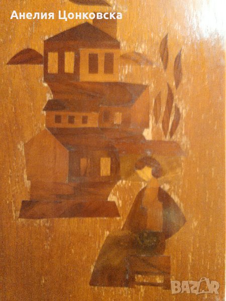 Стара дървена картина, снимка 1