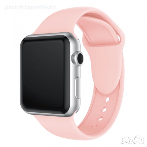 Силиконова каишка за Apple Watch - 38, 40, 42, 44, 41, 45 - розов цвят, снимка 1