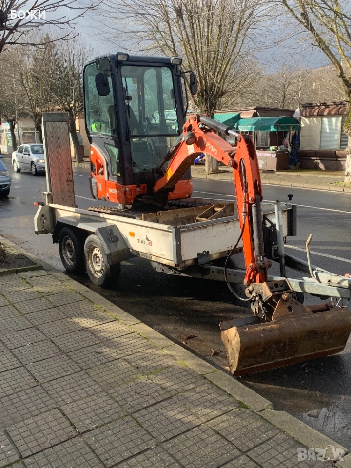 🔥 Kubota K2 мини багер + ремарке | Внос Германия 🔥, снимка 1