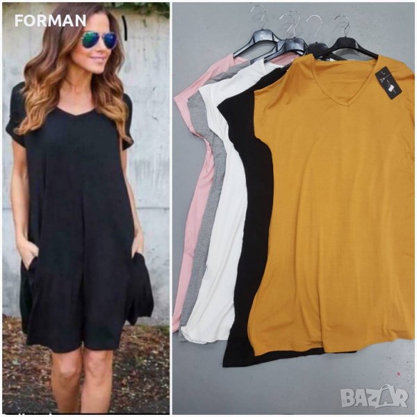 Рокли в ЧЕРЕН и СИВОЗЕЛЕН цвят със скрити джобчета , снимка 1