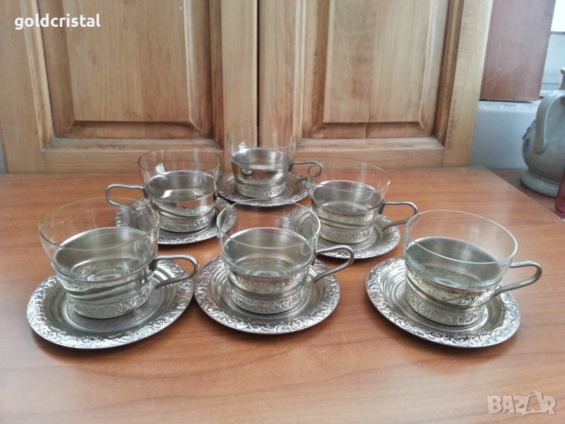 Руски чаши за чай стакани подстакани , снимка 1
