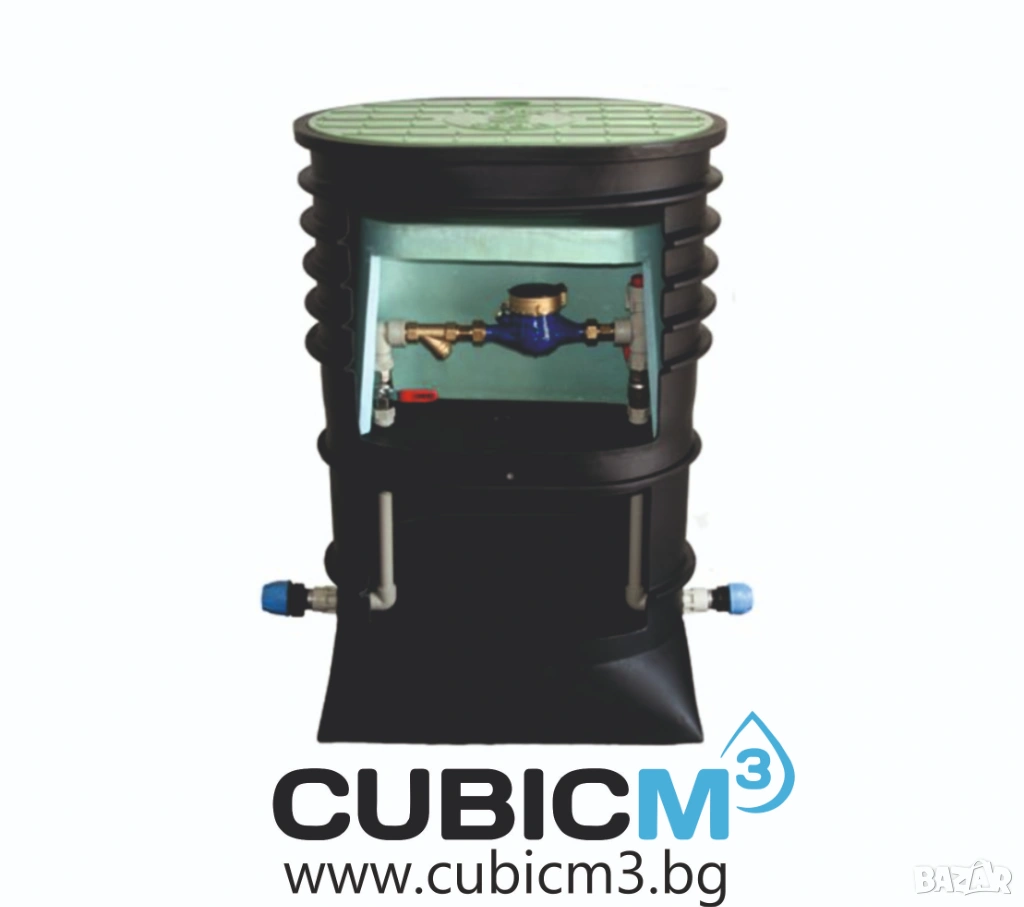 Водомерна шахта Aplast с полиетиленов капак, снимка 1