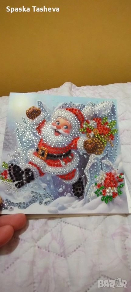 Диамантени коледни картички , снимка 1