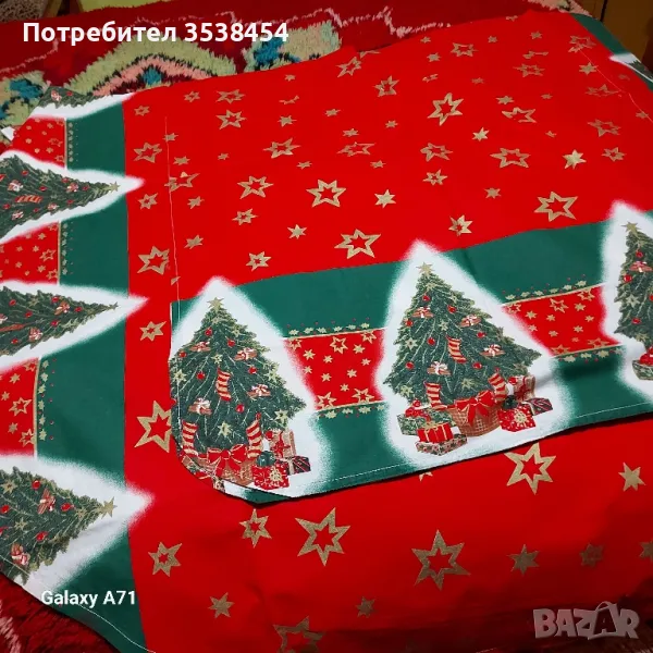 Памучна коледна покривка, снимка 1