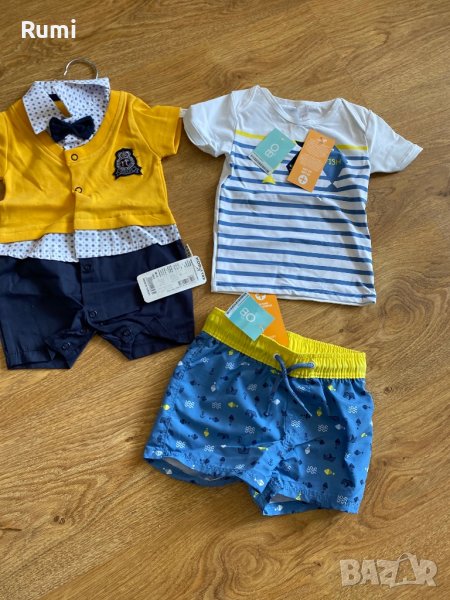Лот от бански и гащеризонче за момченце ! 80 см, снимка 1