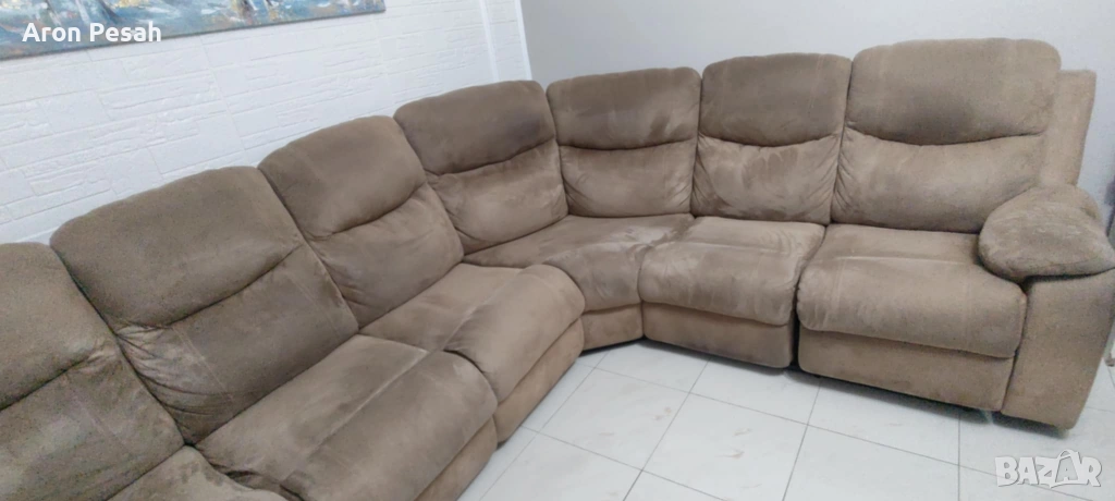 Продавам холов ъгъл - Дясен с 2 механични релакс механизма на крайните седалки !, снимка 1