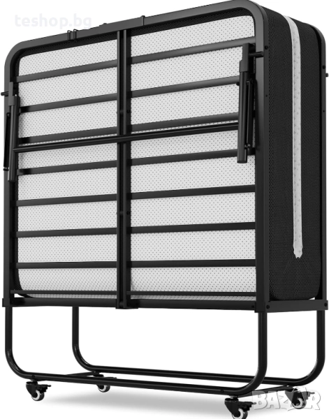 Сгъваемо легло 90x200 см с матрак от пяна с дебелина 10 см, снимка 1