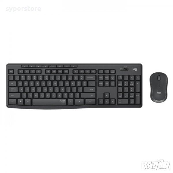 Клавиатура + Мишка Безжични Logitech  Desktop MK295 Silent US черна, SS300660, снимка 1