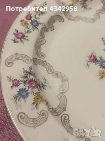Schumann. 1945г. Порцеланова чиния., снимка 3 - Антикварни и старинни предмети - 52381839