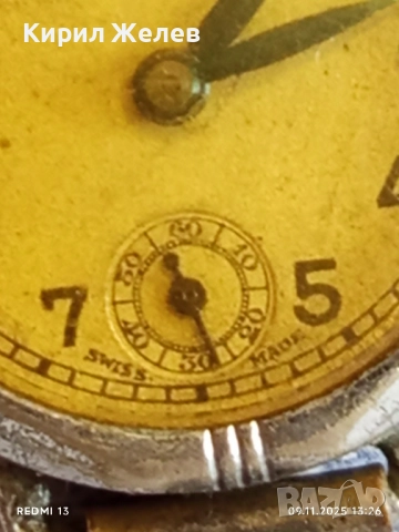 Стар механичен часовник дамски INGERSOLL REX SWISS MADE работи 51488, снимка 4 - Антикварни и старинни предмети - 52350468