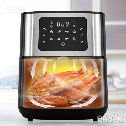 Фритюрник AirFryer er Voltz OV51980M, 1400W, 5.5л., Горещ въздух и с таймер, снимка 4 - Фритюрници - 52435541
