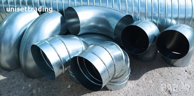 Коляно за аспирация ф160 поцинковано, снимка 9 - Други машини и части - 38027911