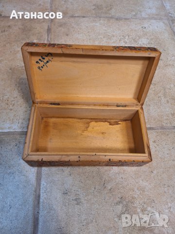 Стара дървена инкрустирана кутия, 1926, снимка 5 - Антикварни и старинни предмети - 43922838