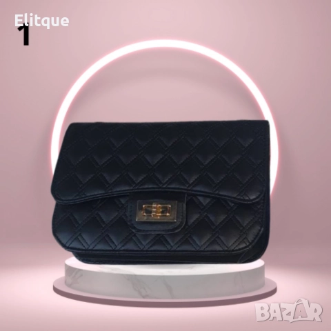 Елегантна вечерна чанта със златисти орнаменти, снимка 10 - Чанти - 52895689