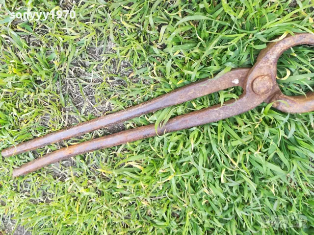 АНТИКИ-СТАРИ КЛЕЩИ КОВАШКИ 39СМ 1204251916, снимка 2 - Антикварни и старинни предмети - 49873290